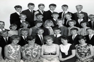 Bilde av Gokstad skole klasse 7  1964
